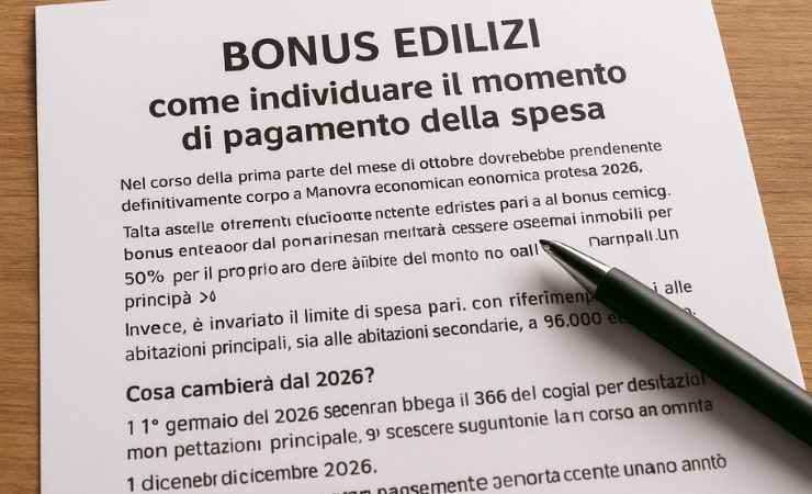 Modulo Bonus edilizio
