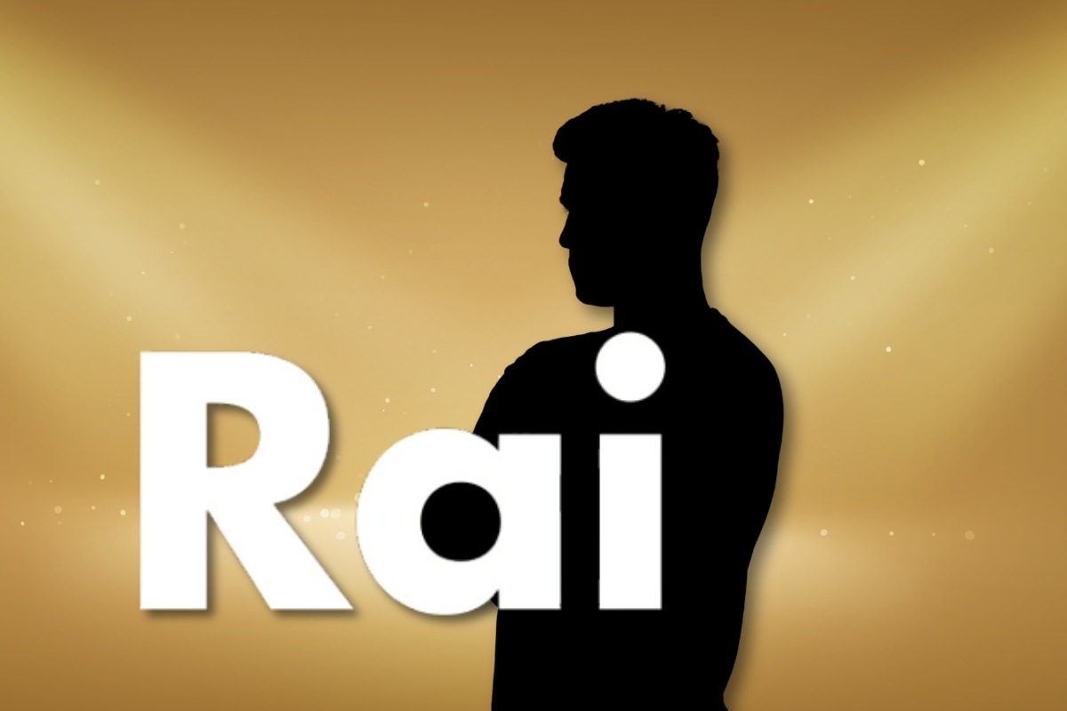 Figura maschile e logo Rai