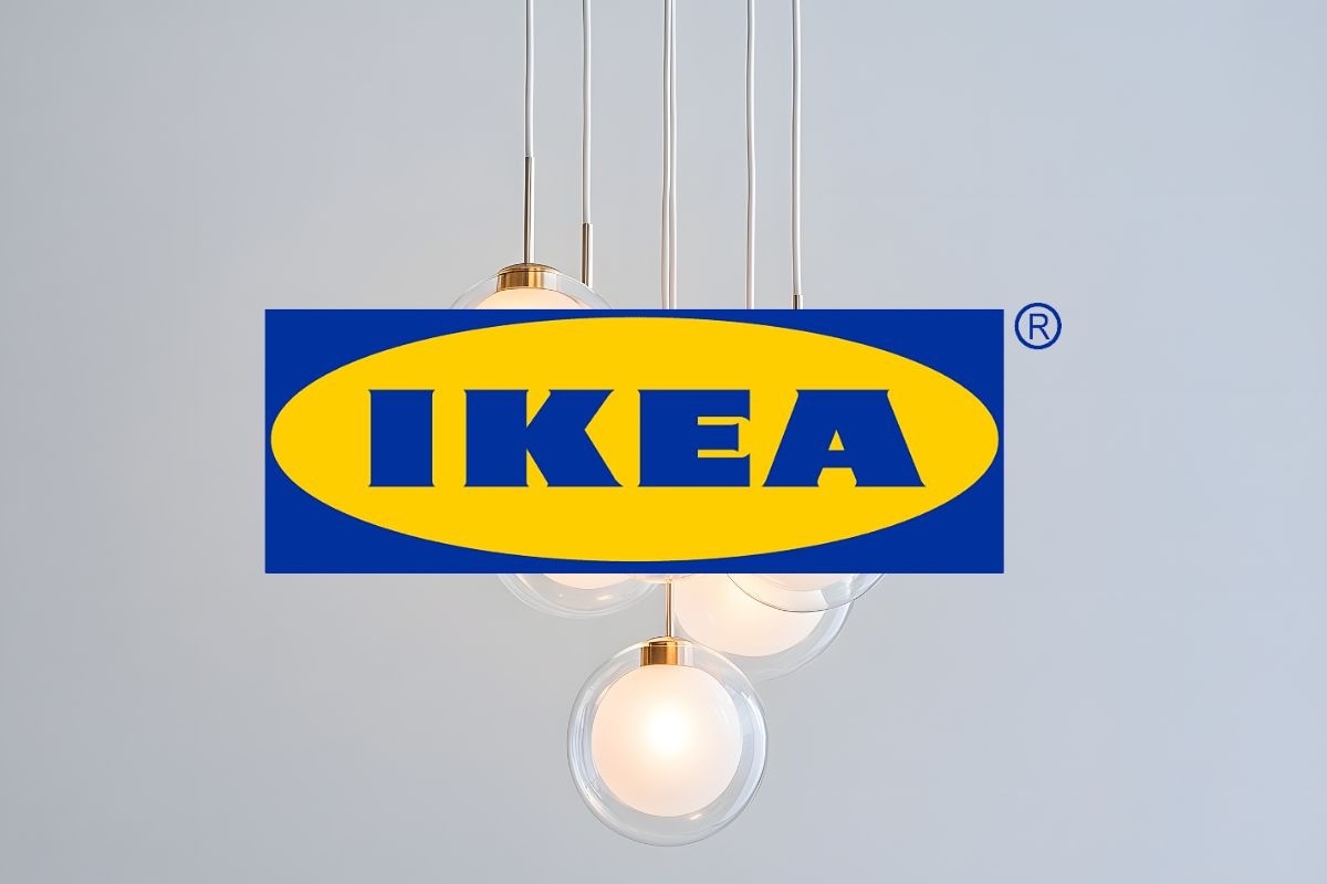 lampadario e logo ikea